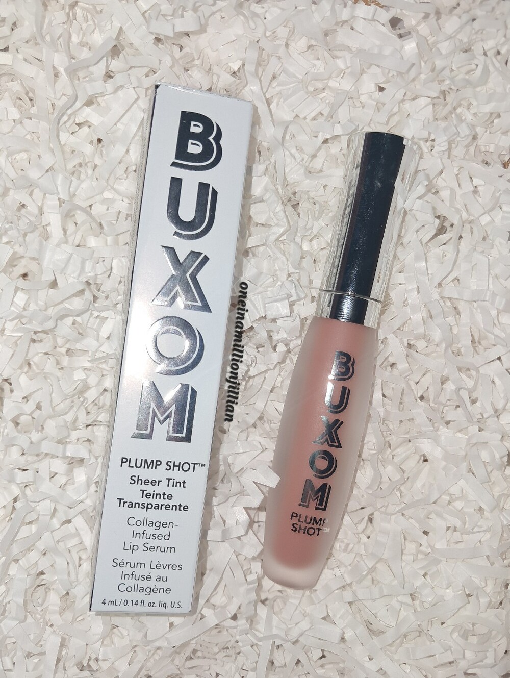 Buxom Cosmetics Plump Shot Peptide Lip Serum - Sheer Tint Gloss - Exposed